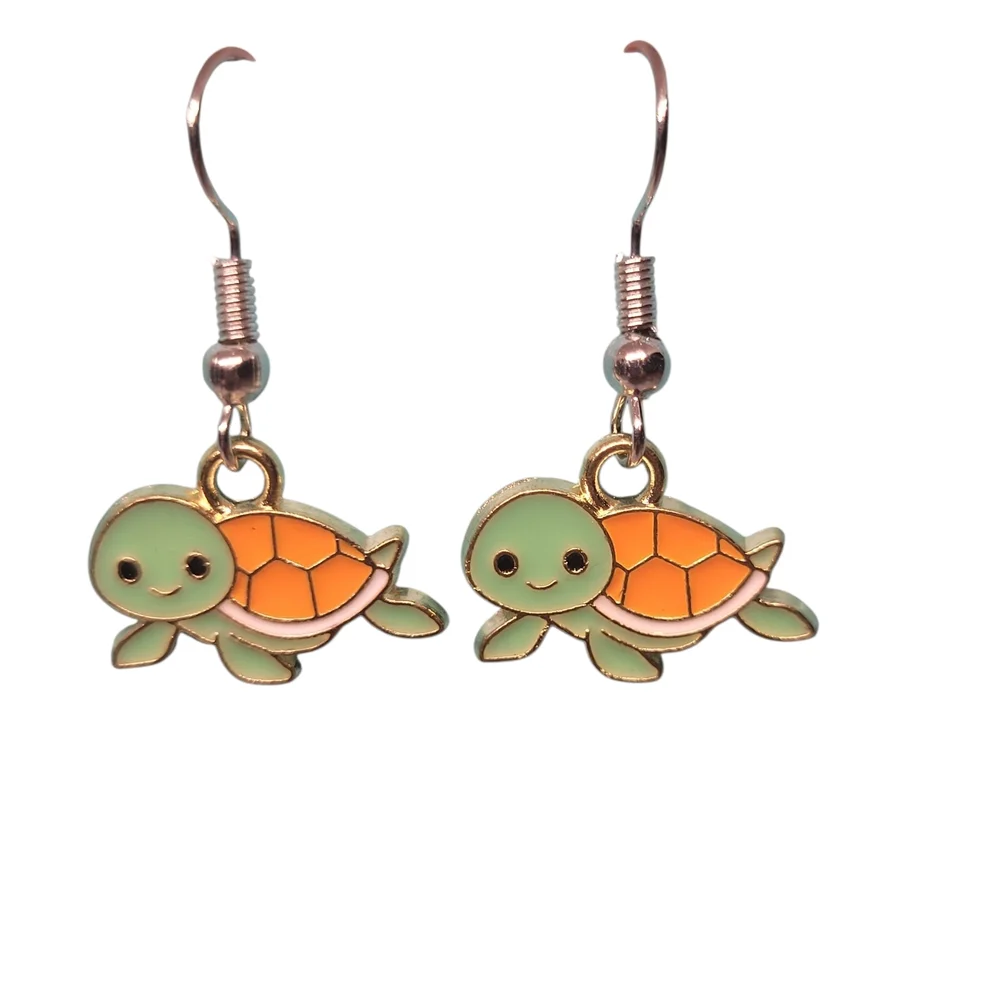 Charming Penguin and Turtle Kids Earrings